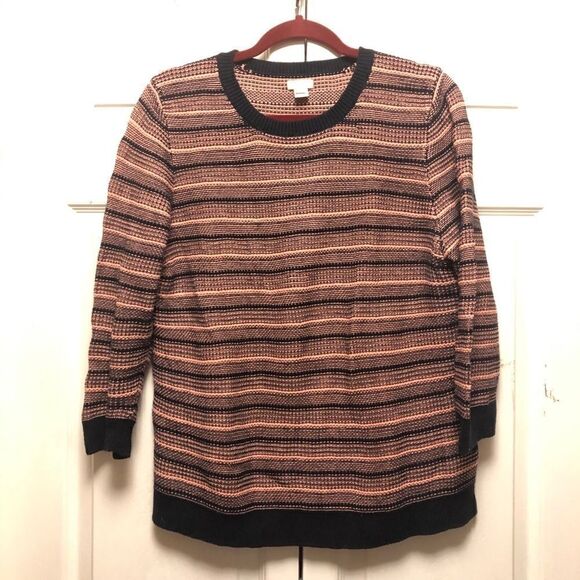 J. Crew Factory Interweaved Striped Sweater - Picture 1 of 5